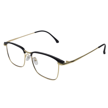 Transition Metal Frame Glasses With Black photochromic lenses