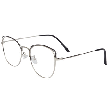 Cat Eye Style Metal Glasses With Transition Lens